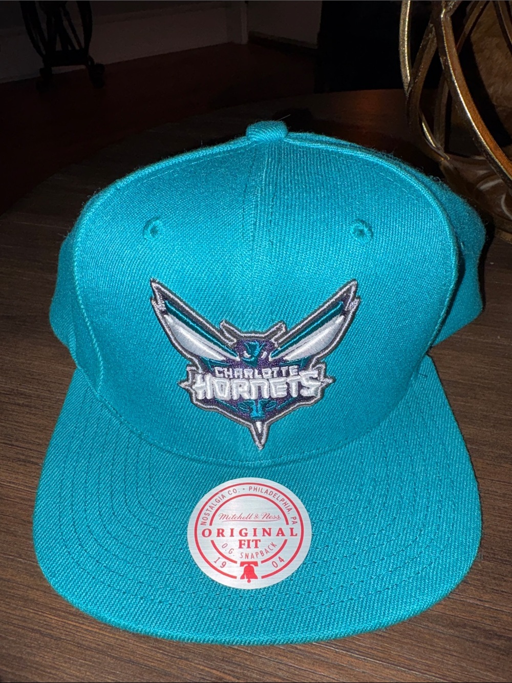 Mitchell & Ness Teal Charlotte Hornets Snapback Hat